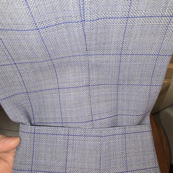 Men's Blue Windowpane suit - Picture 5 of 9